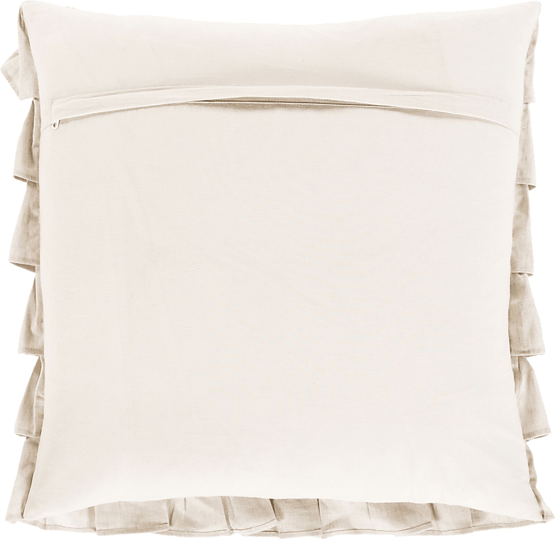 Kids Shabby Ruffle Ivory Accent Pillow - Image 2