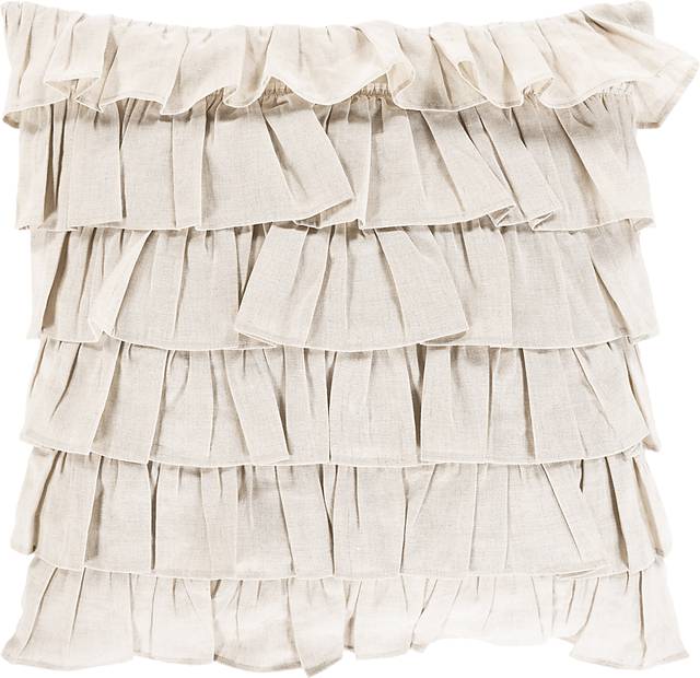 Kids Shabby Ruffle Ivory Accent Pillow - Thumbnail - Image 1