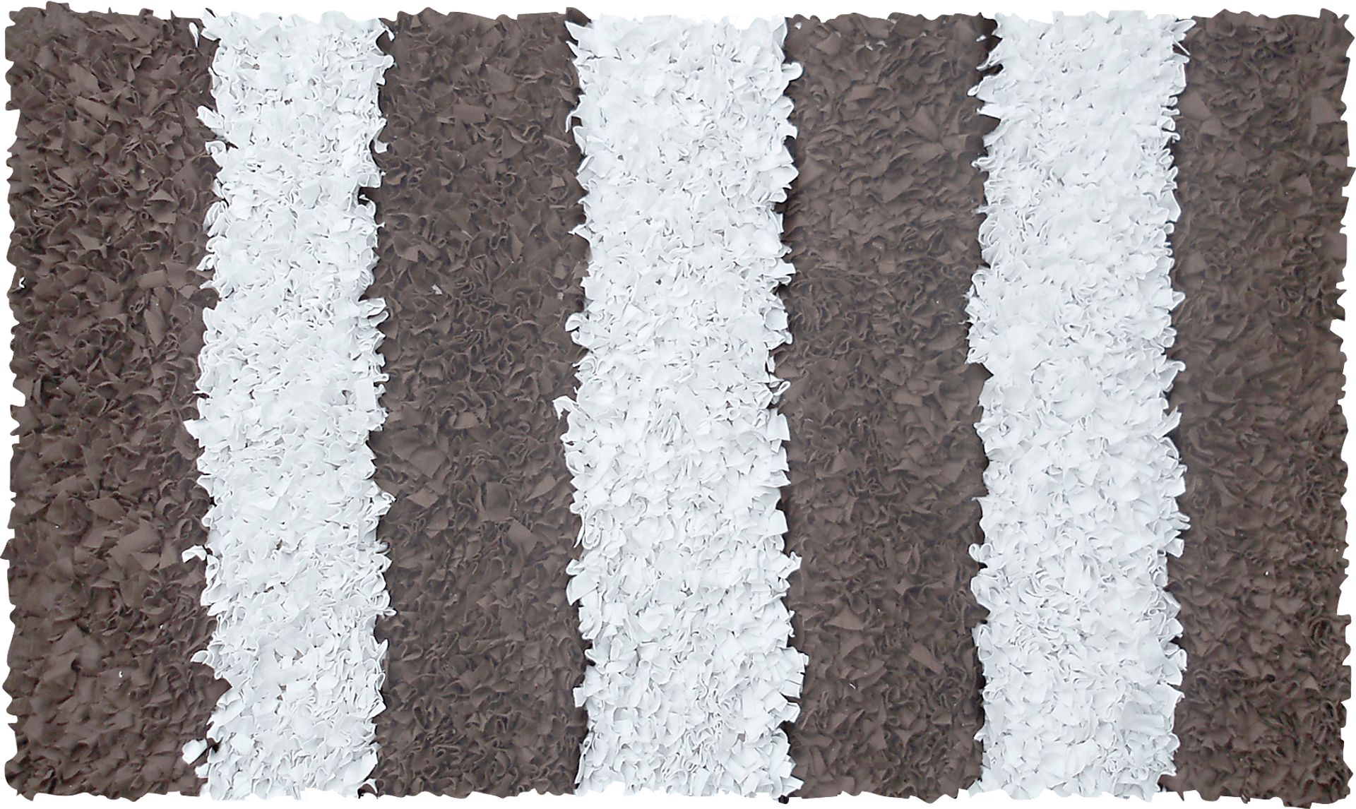 Kids Shaggy Stripes Brown 2' x 3' Rug - Image 1