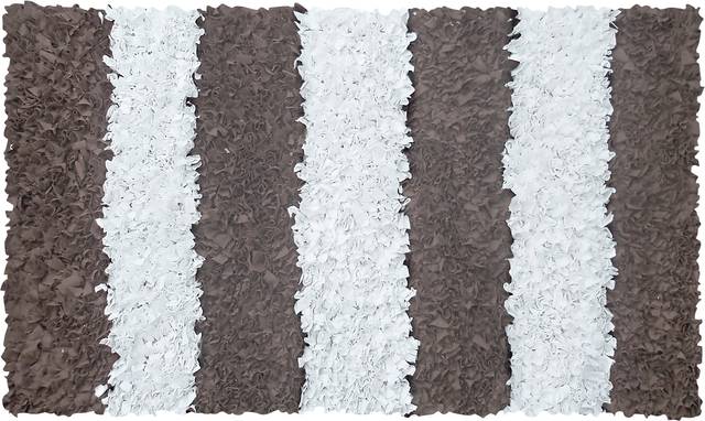 Kids Shaggy Stripes Brown 2'8 x 4'8 Rug - Thumbnail - Image 1
