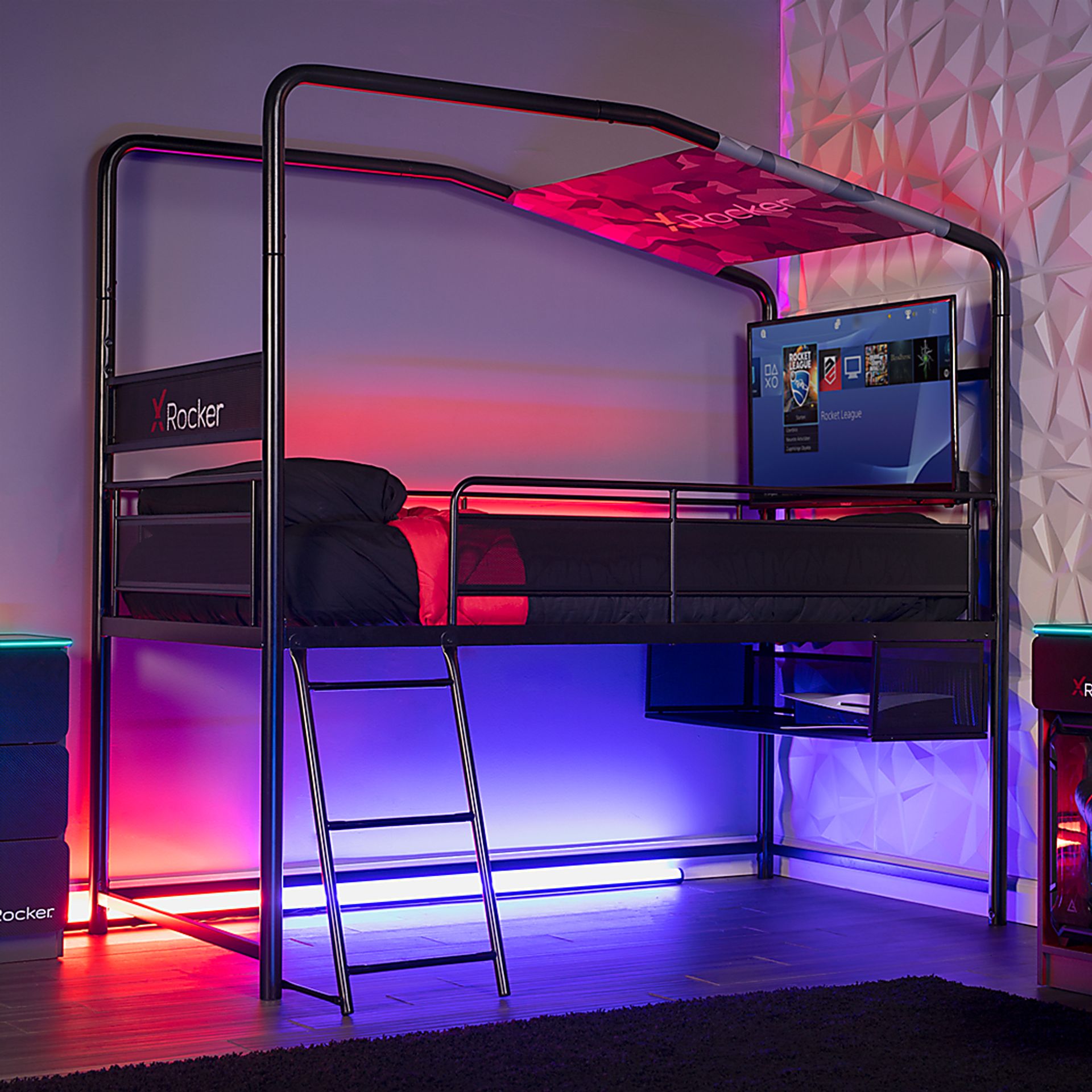 Kids Shanin Black Twin Gaming Bed - Image 3