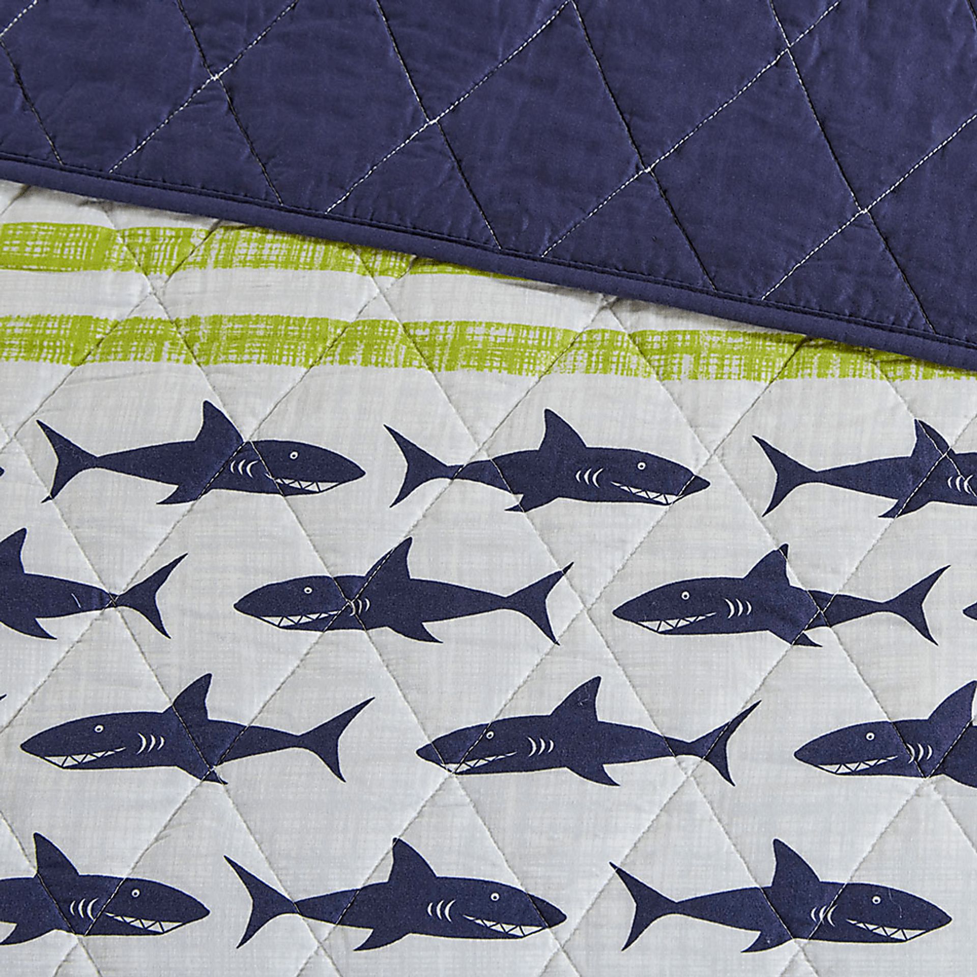 Kids Shark Mood Navy 5 Pc Full/Queen Coverlet Set - Image 5