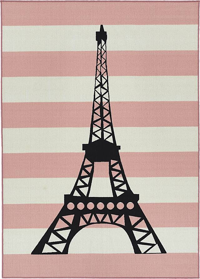 Kids Shedaker Pink 5' x 7' Rug - Thumbnail - Image 1