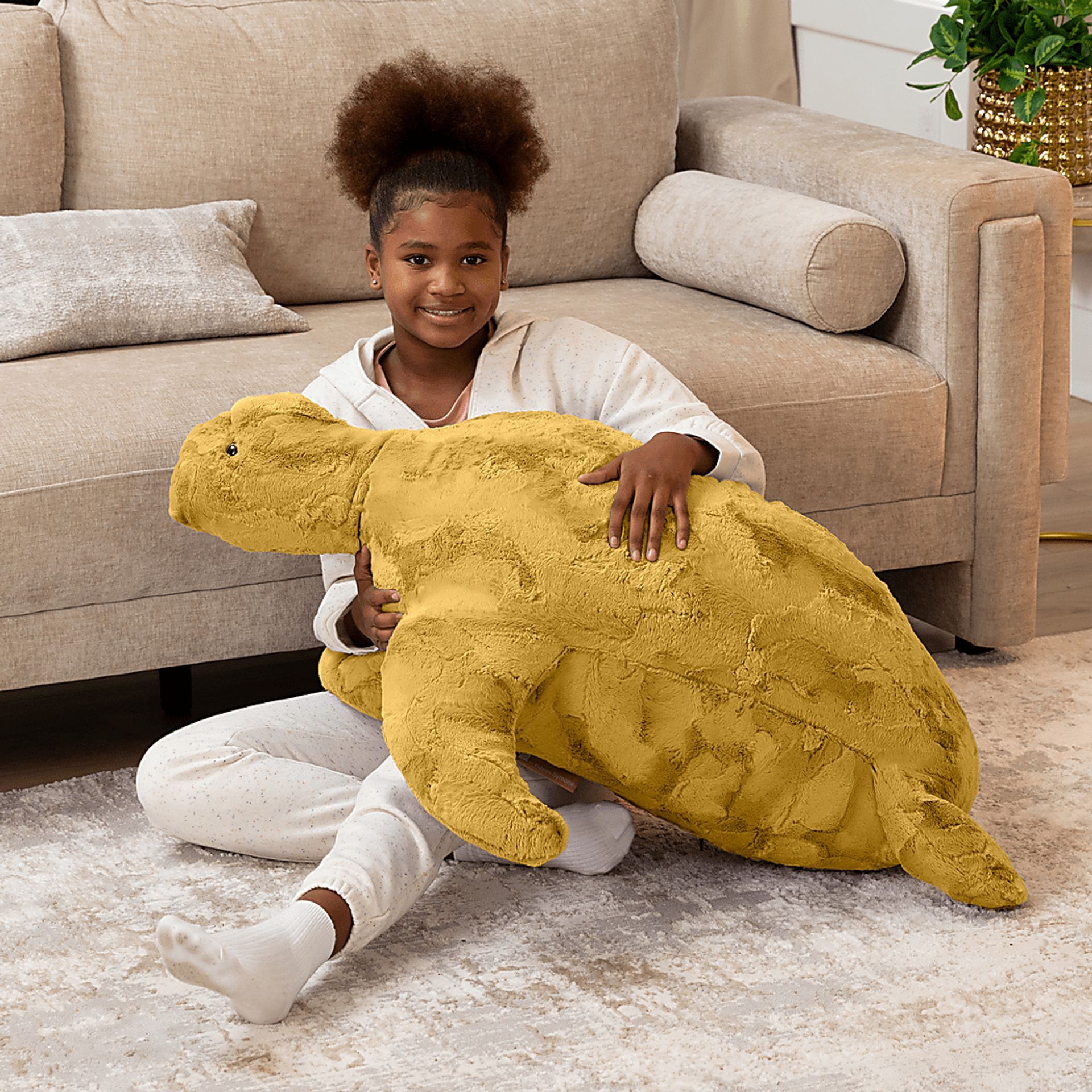 Kids Shelly the Turtle Gold Bean Bag - Image 4