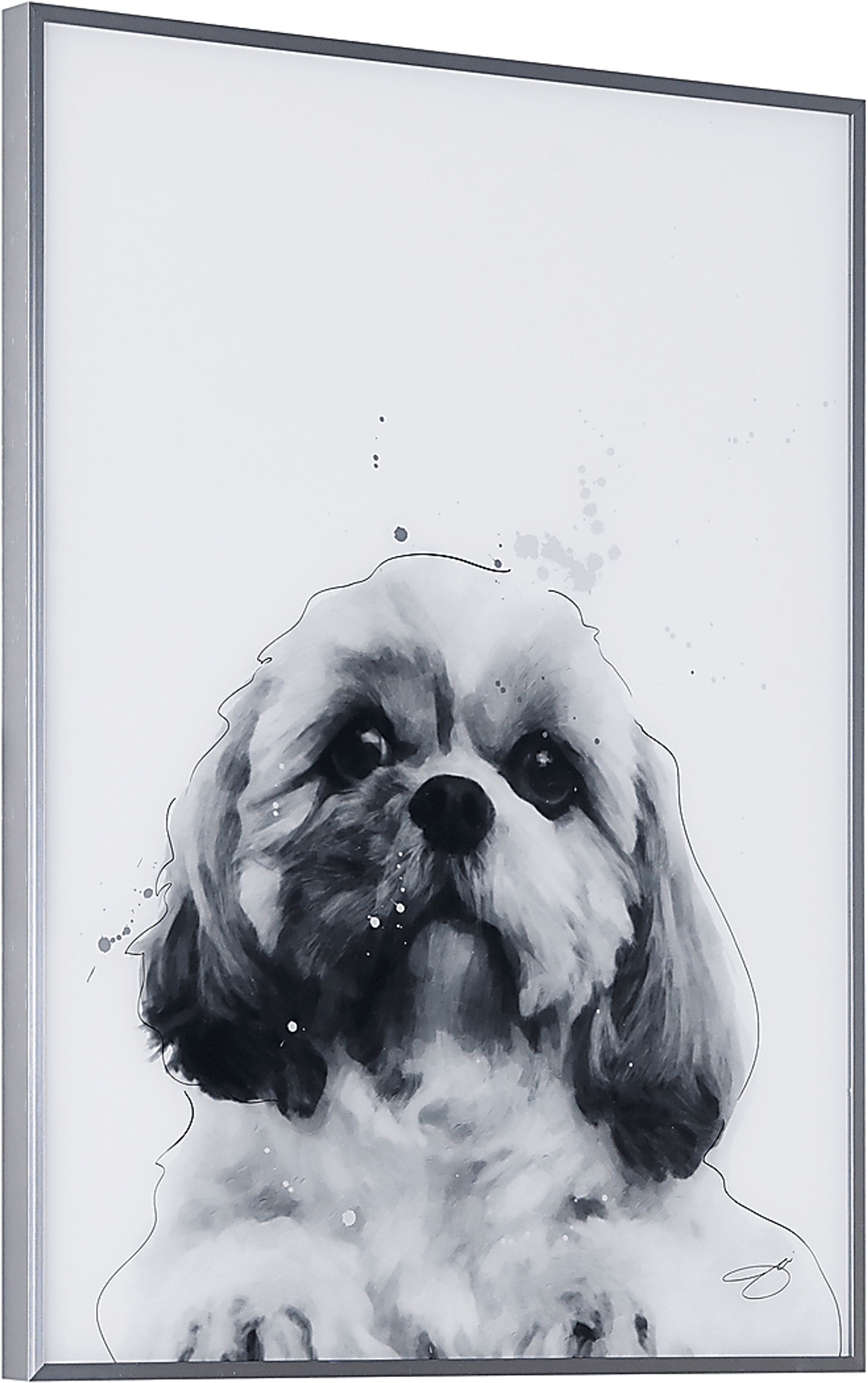 Kids Shih-Tzu Pup Black Wall Art - Image 2