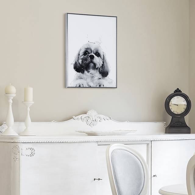 Kids Shih-Tzu Pup Black Wall Art - Thumbnail - Image 7