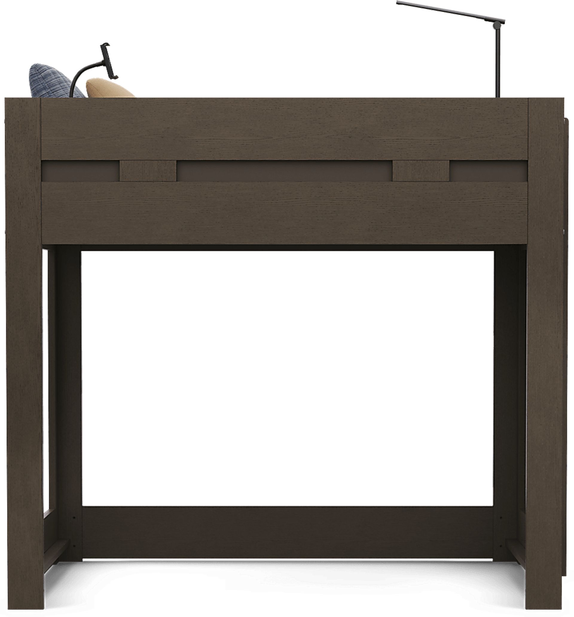 Kids Sierra Summit Brown Oak Twin Loft Bed with Console - Image 4