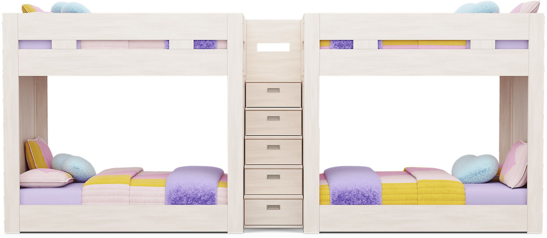 Kids Sierra Summit Linen Full Double Length Quad Step Bunk Bed - Image 2