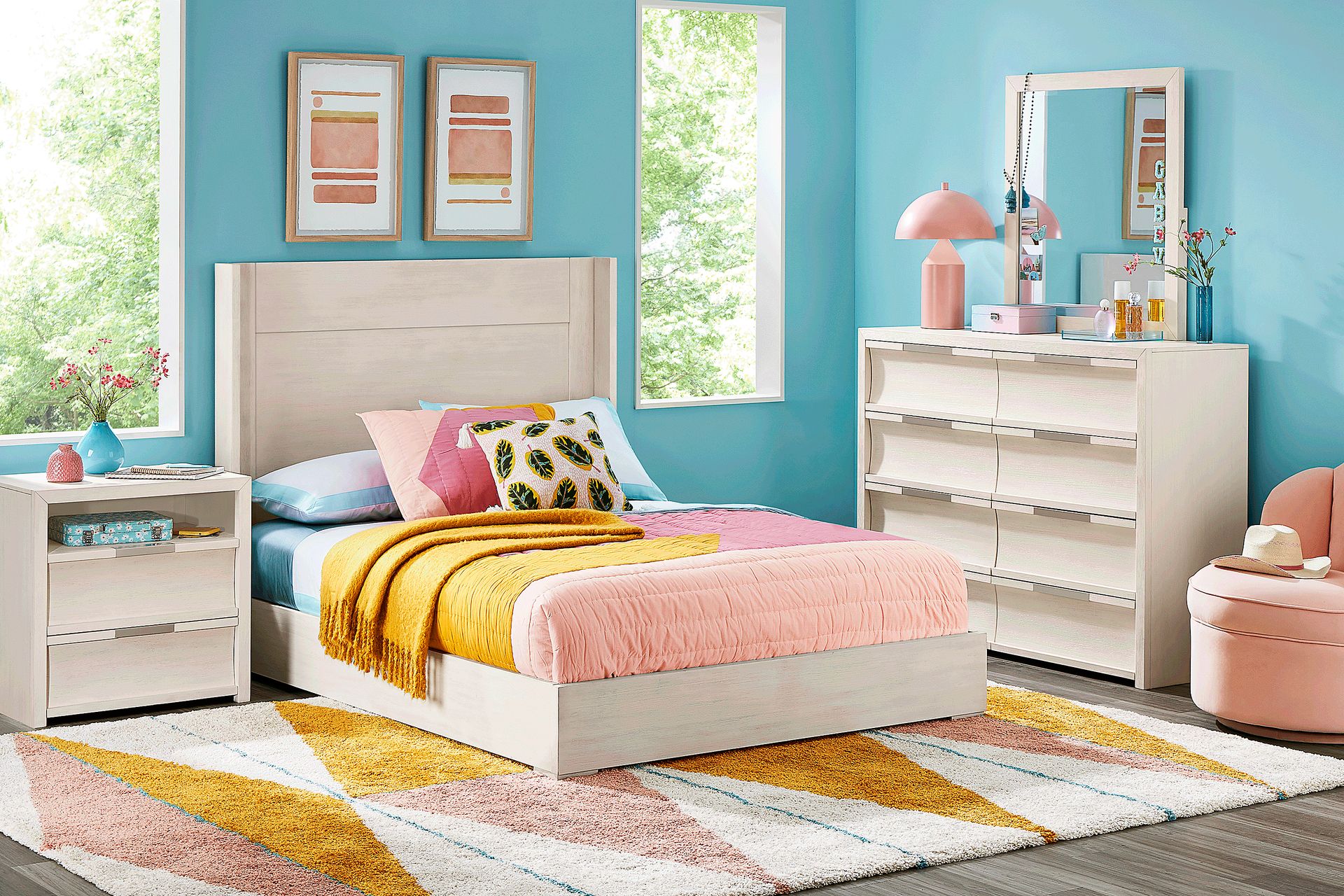 Kids Sierra Summit Linen Full Panel Bedroom - Image 1