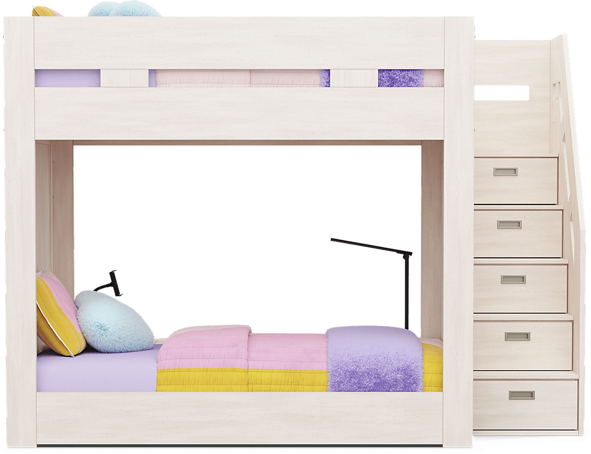 Kids Sierra Summit Linen Twin / Full Step Bunk with Console - Image 2
