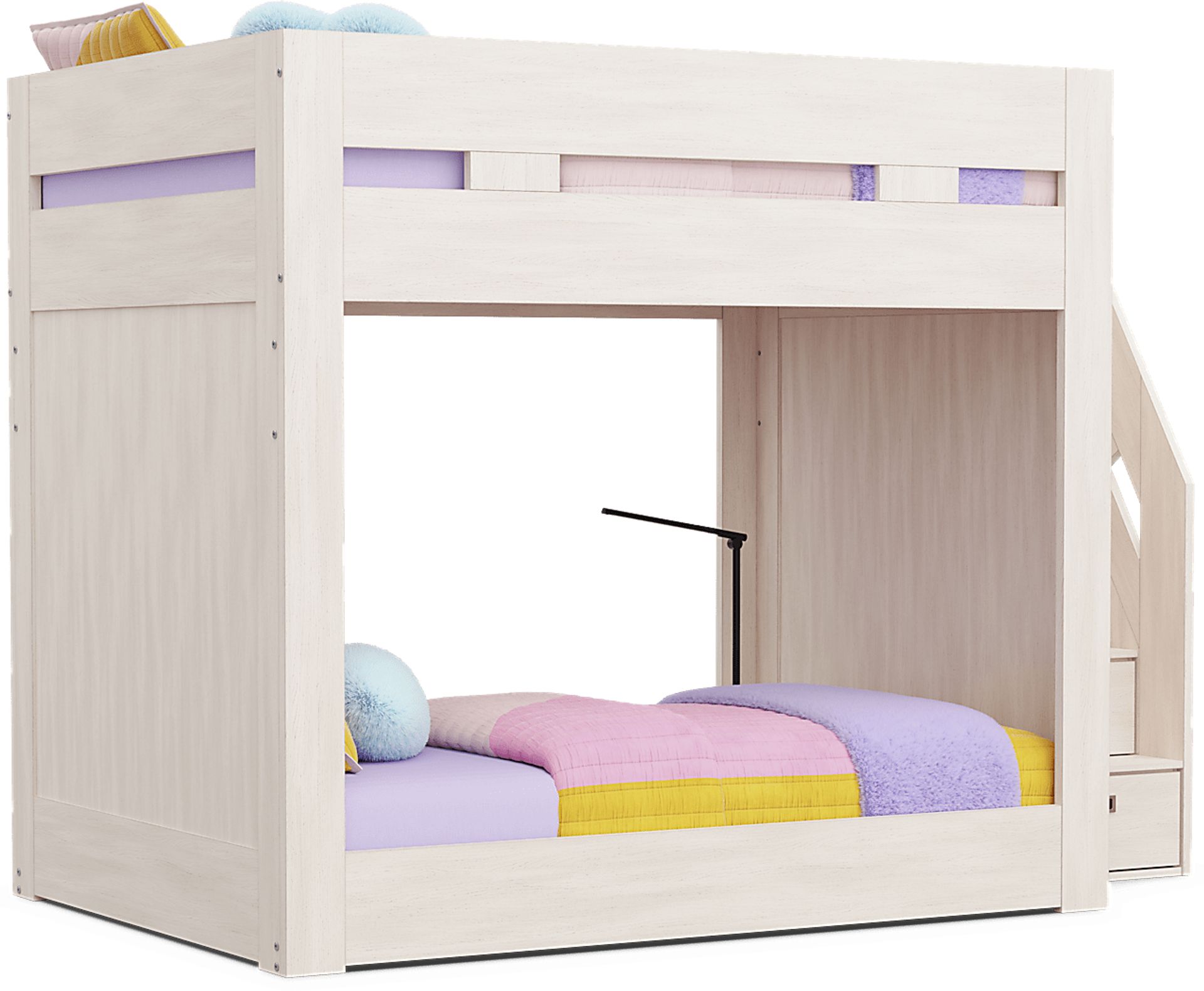 Kids Sierra Summit Linen Twin / Full Step Bunk with Console - Image 3