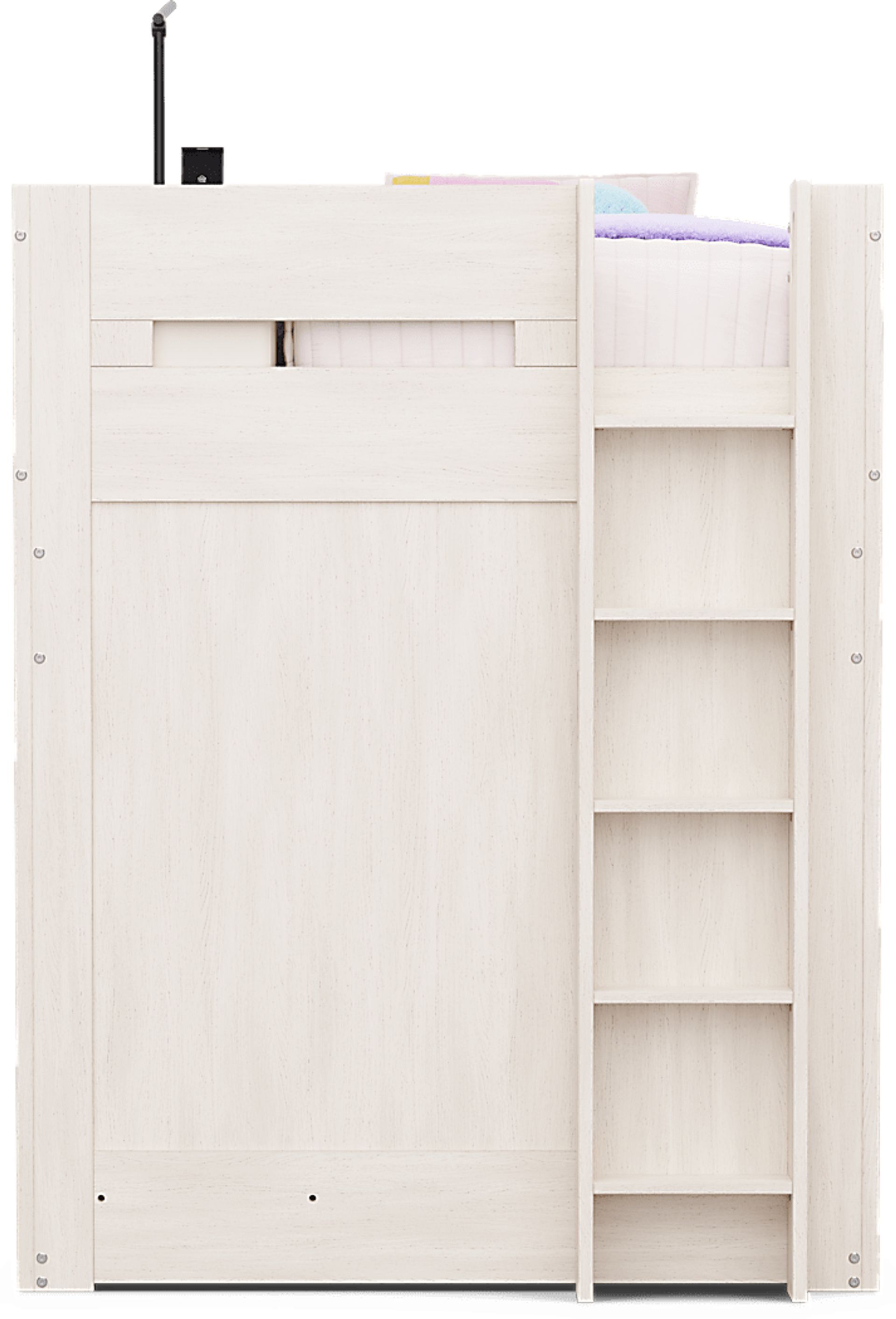 Kids Sierra Summit Linen Twin/Full Bunk Bed with Tech Console and 2 Closed End Panels - Image 7