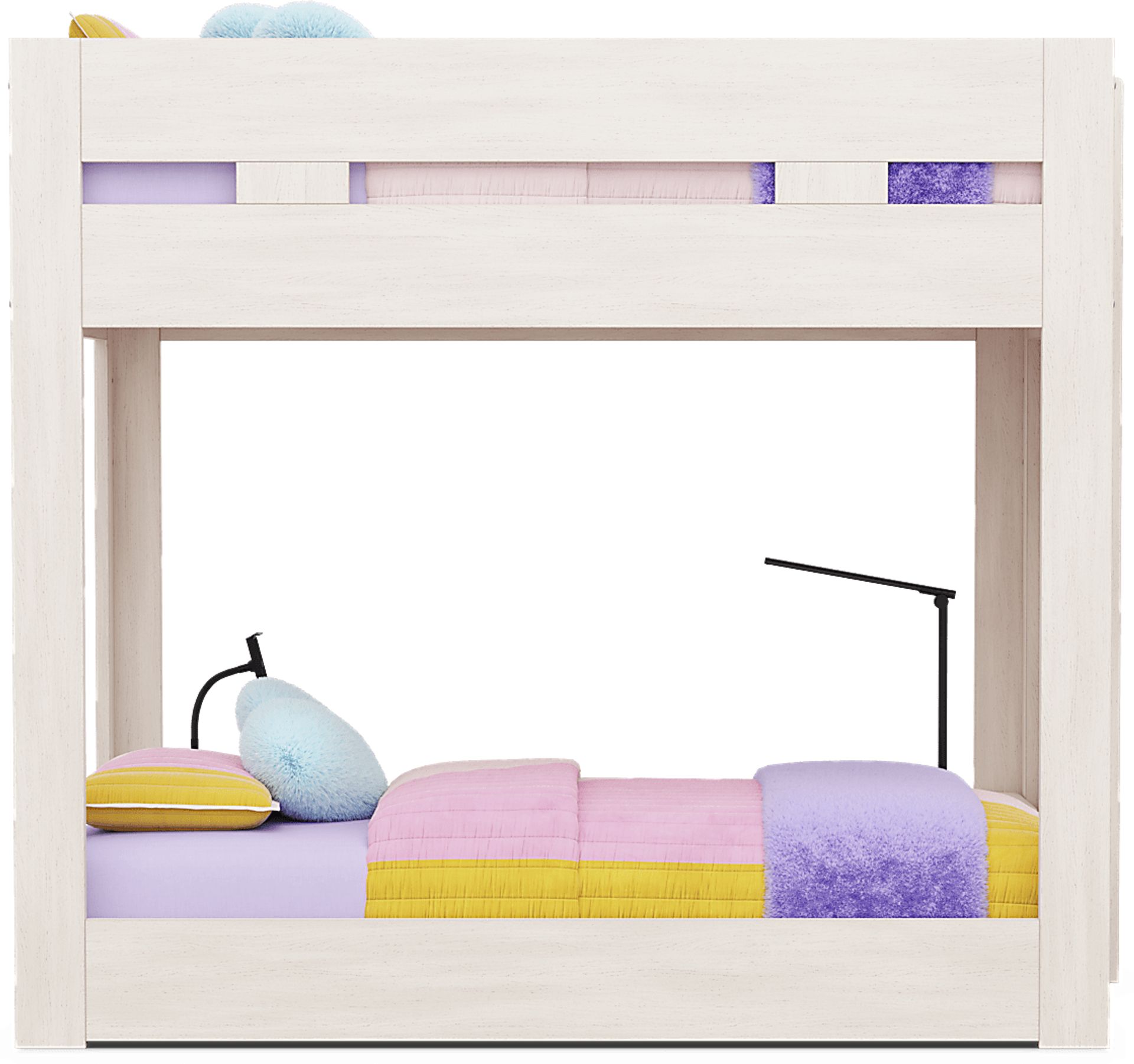 Kids Sierra Summit Linen Twin/Full Bunk Bed with Tech Console - Image 2
