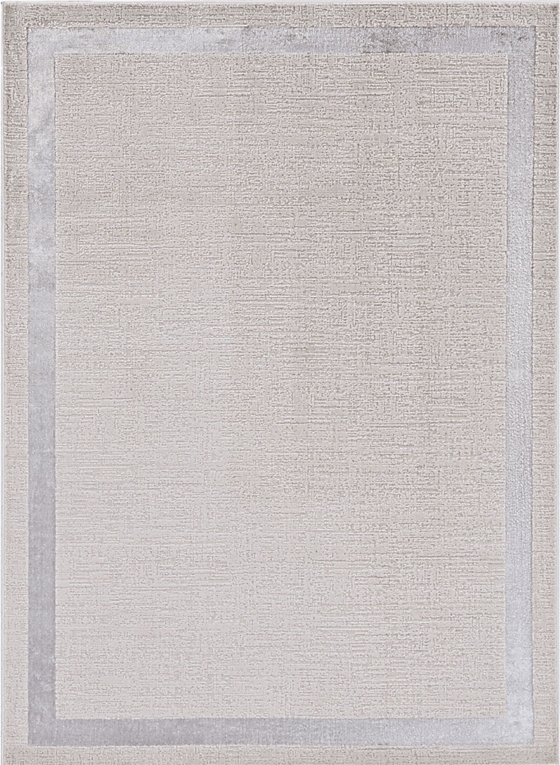 Kids Silver Soft Gray 3'3" x 4'11" Rug - Image 1