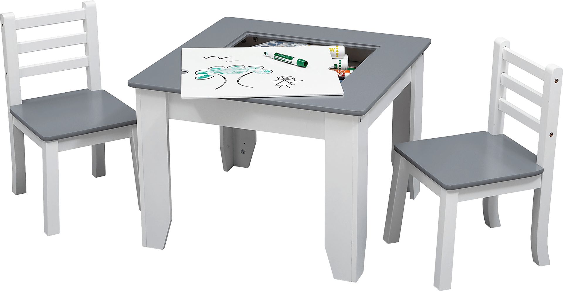 Kids Sinaru Gray/White Table Set - Image 4