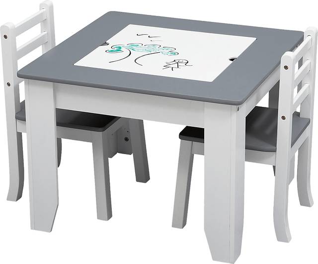 Kids Sinaru Gray/White Table Set - Thumbnail - Image 1