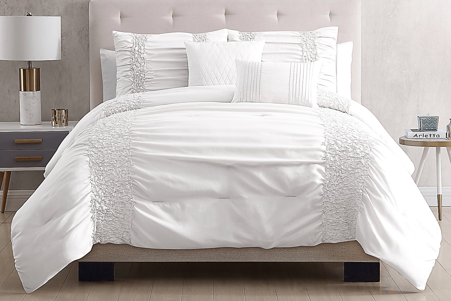 Kids Sirroco White 4 Pc Twin Comforter Set - Image 1