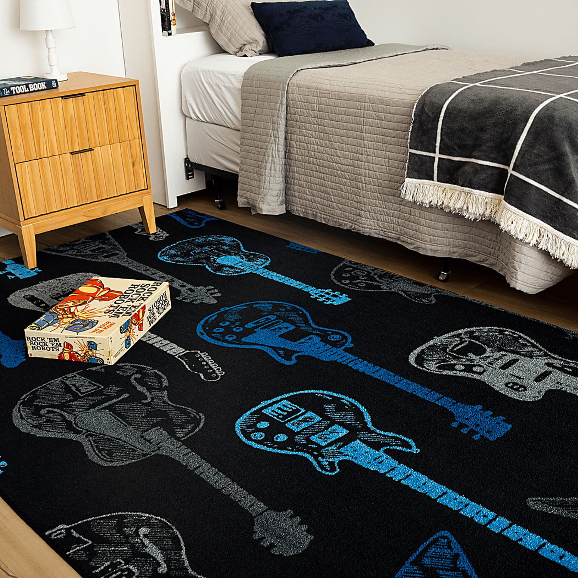 Kids Six String Blue 5' x 8' Rug - Image 7
