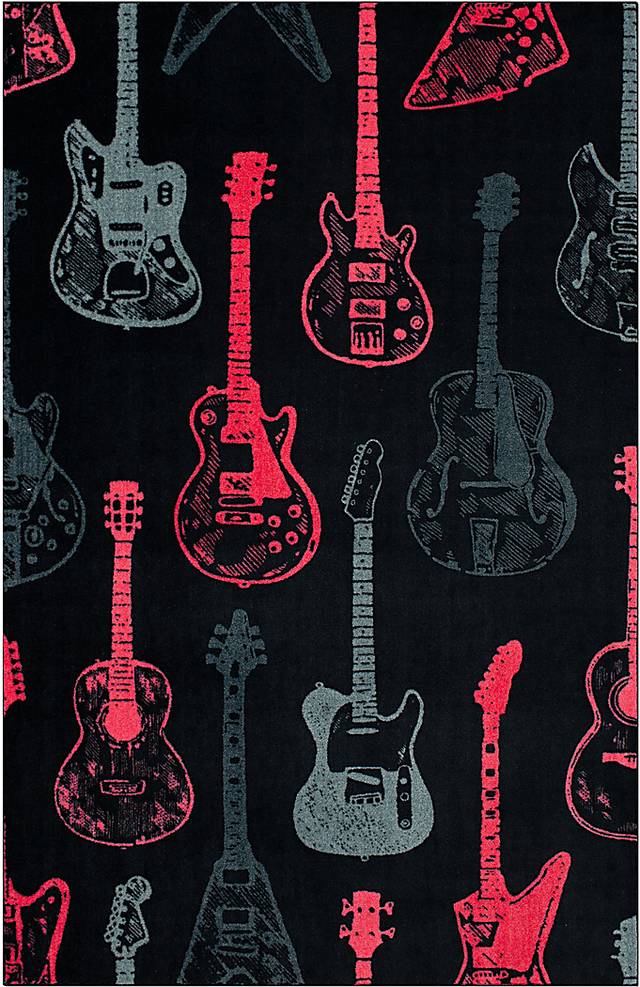 Kids Six String Pink 8' x 10' Rug - Thumbnail - Image 1