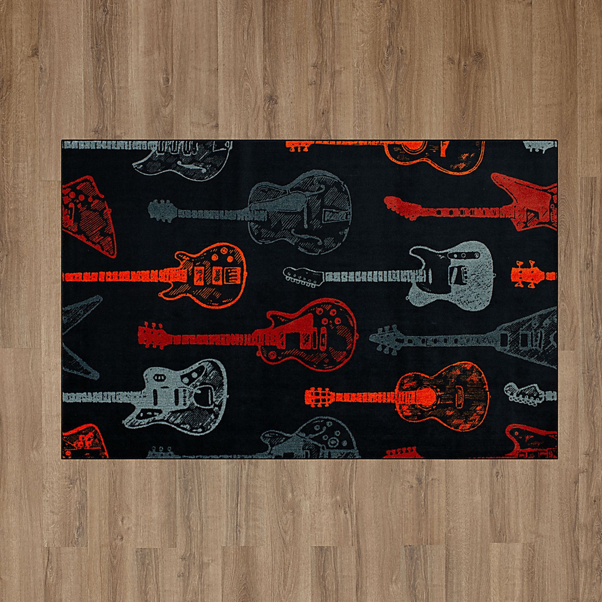 Kids Six String Red 5' x 8' Rug - Image 2