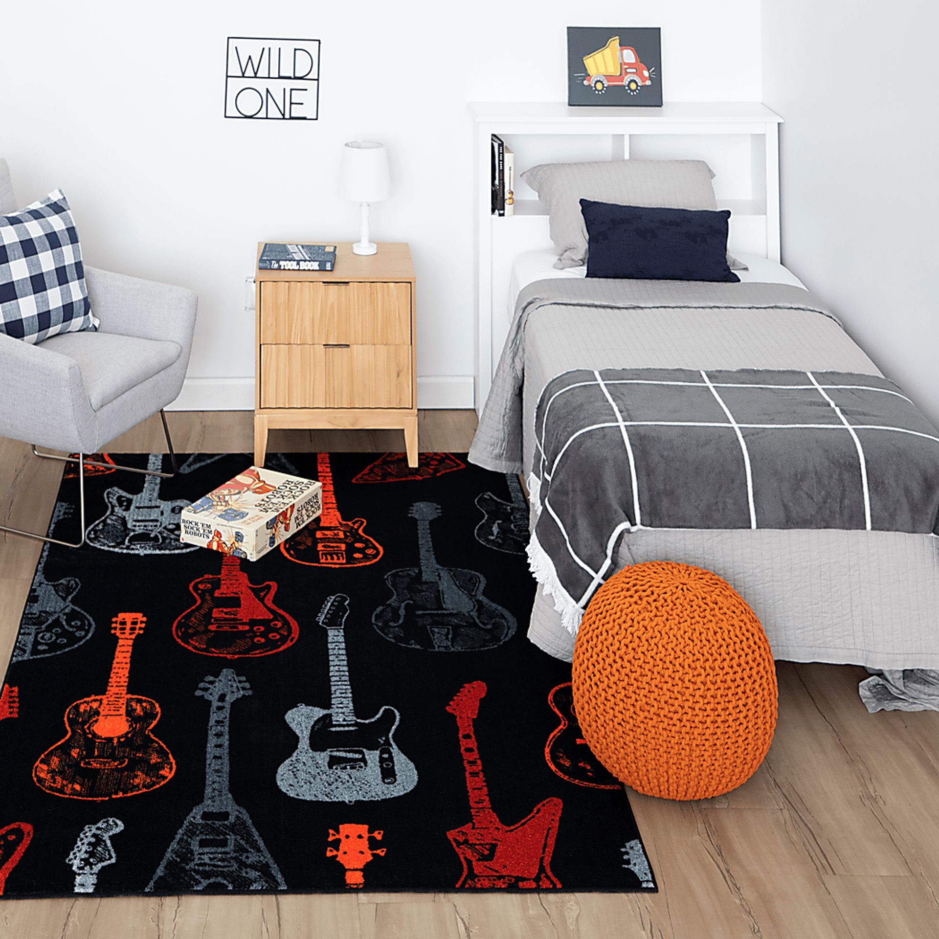 Kids Six String Red 5' x 8' Rug - Image 9