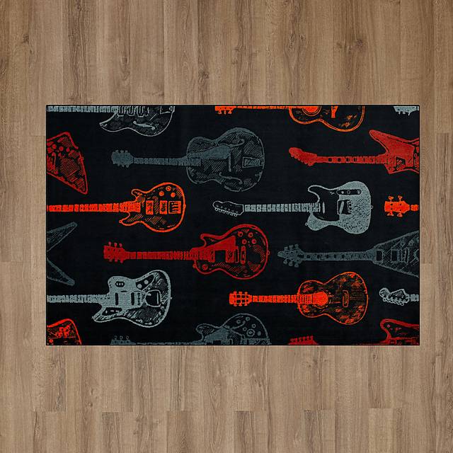 Kids Six String Red 8' x 10' Rug - Thumbnail - Image 2