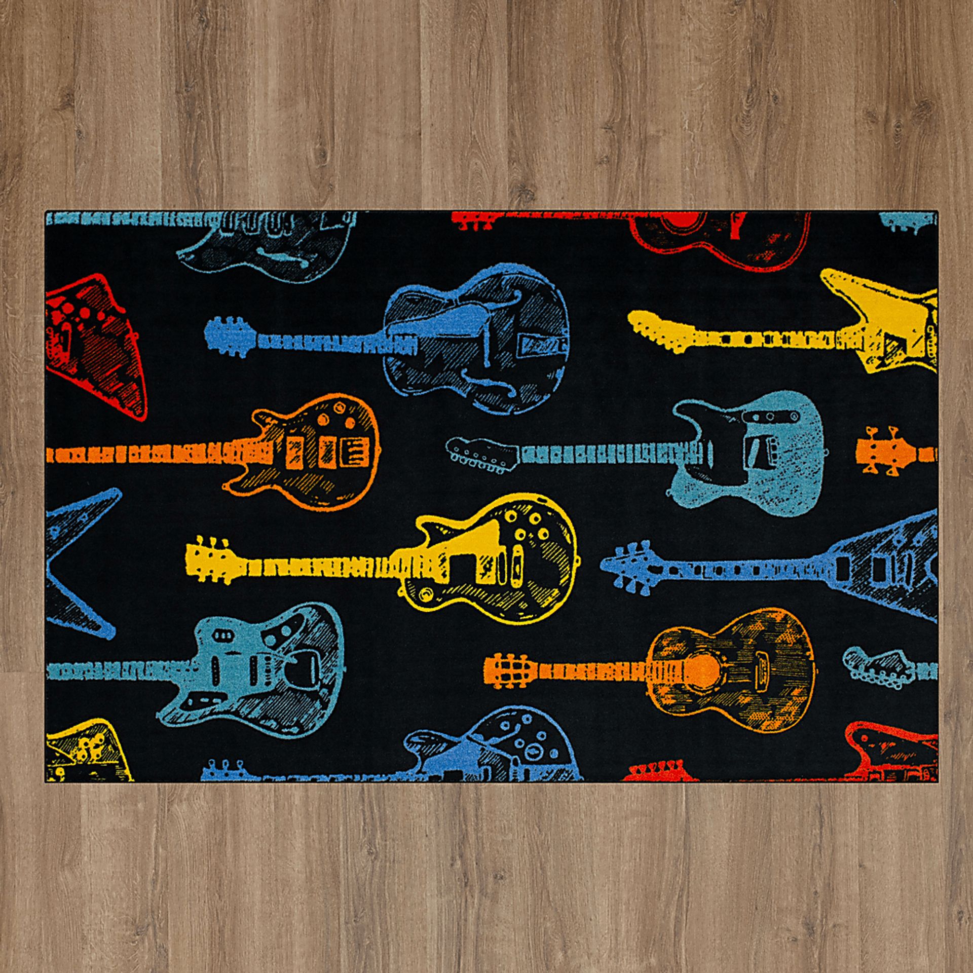 Kids Six String Yellow 5' x 8' Rug - Image 7