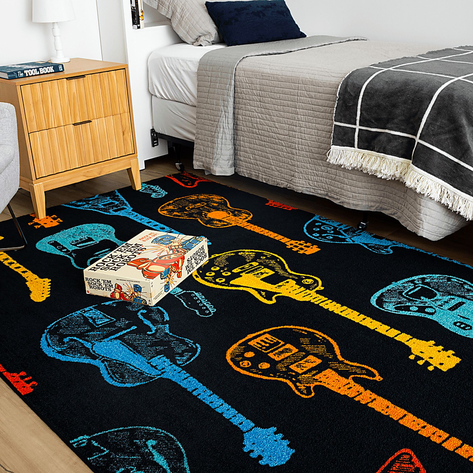 Kids Six String Yellow 5' x 8' Rug - Image 8