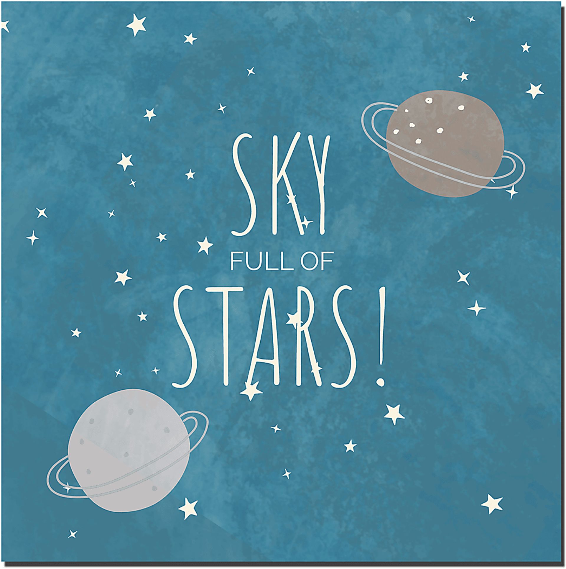 Kids Sky Full of Stars Blue Wall Art - Image 1
