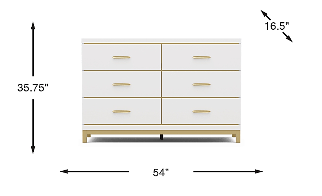 Kids Skye White Dresser