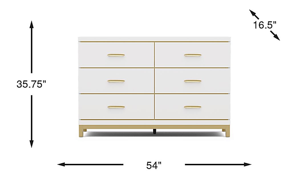 Kids Skye White Dresser