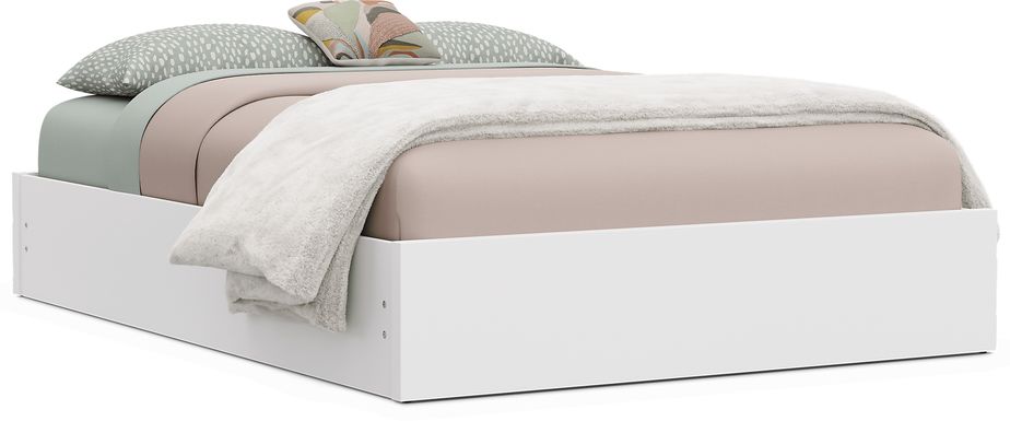 Kids Skye White Full Platform Bed