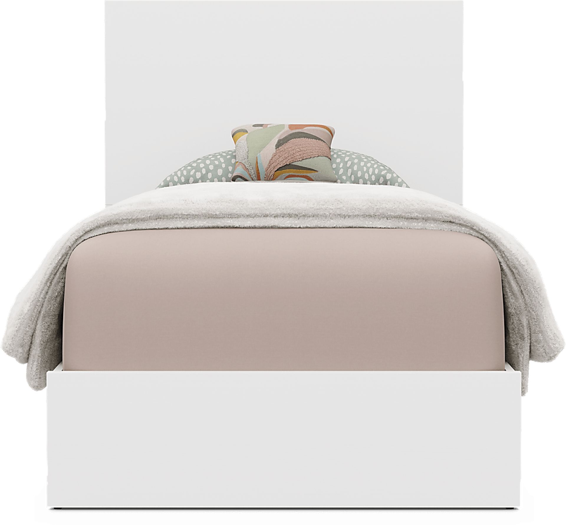 Kids Skye White Twin Panel Bed - Image 3