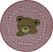 Kids Sleepy Teddy Pink 39 In. Round Rug