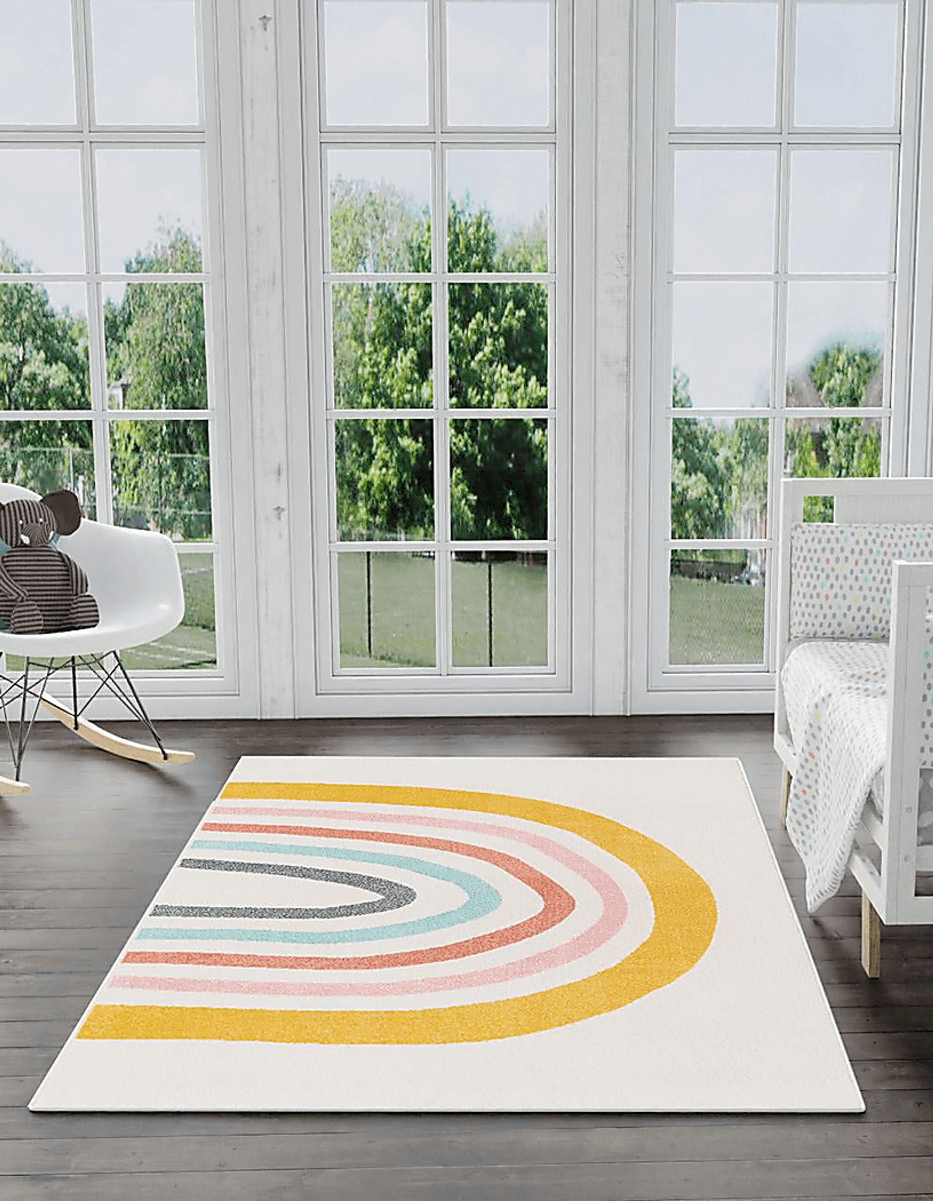 Kids Smileworth Multi 5'3 x 8' Rug - Image 3