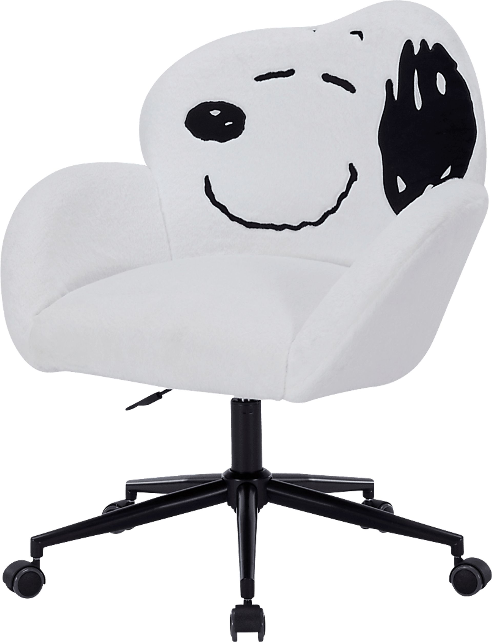 Kids Snoopy Cozy White Swivel Vanity Chair - Image 4