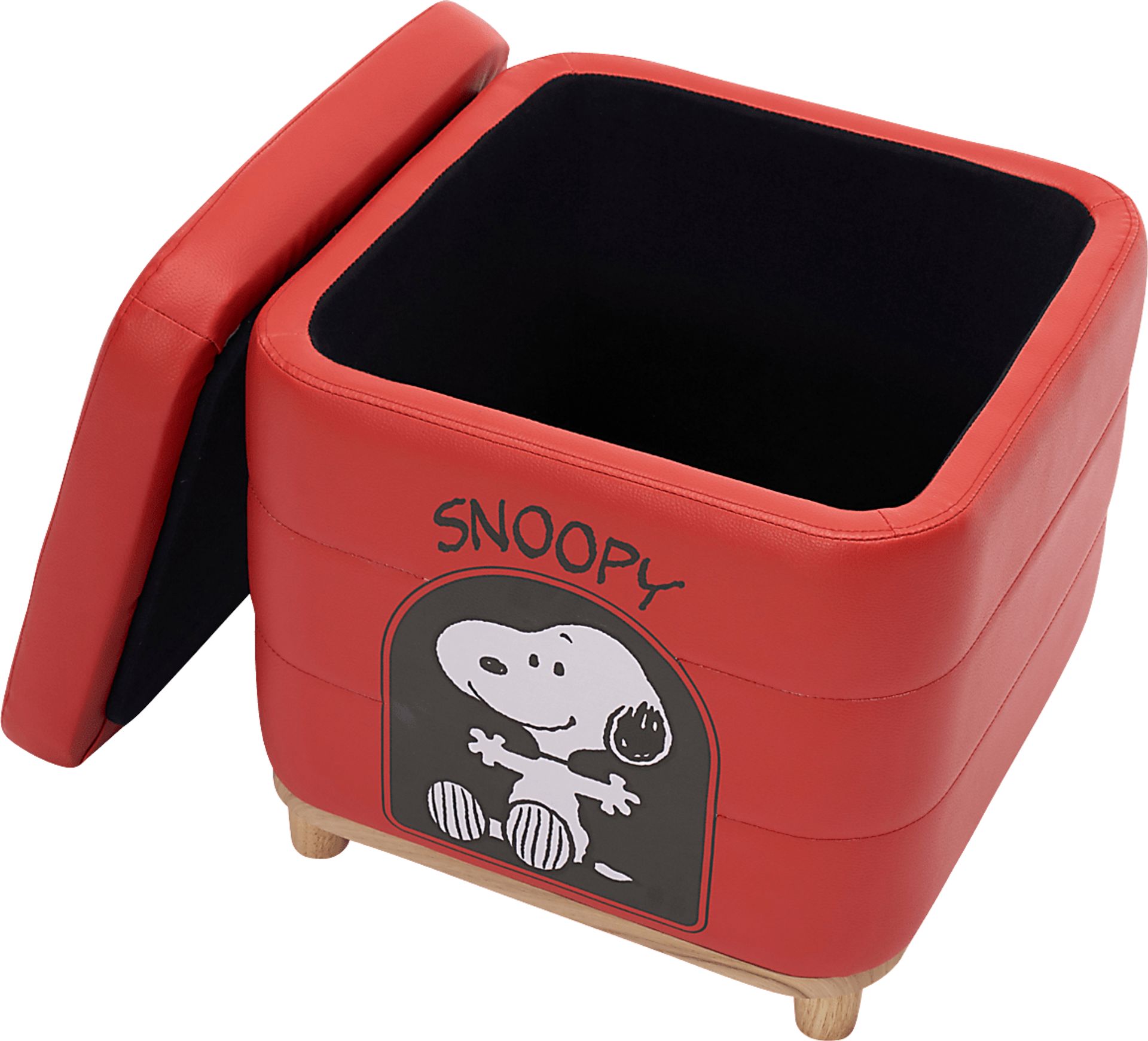Kids Snoopy House Red Storage Ottoman - Image 2