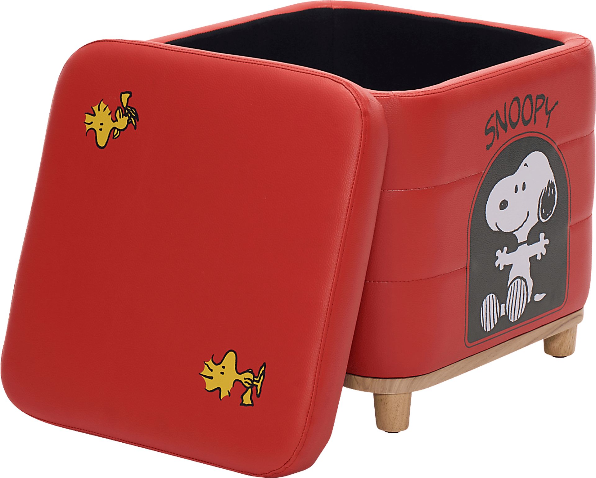 Kids Snoopy House Red Storage Ottoman - Image 4