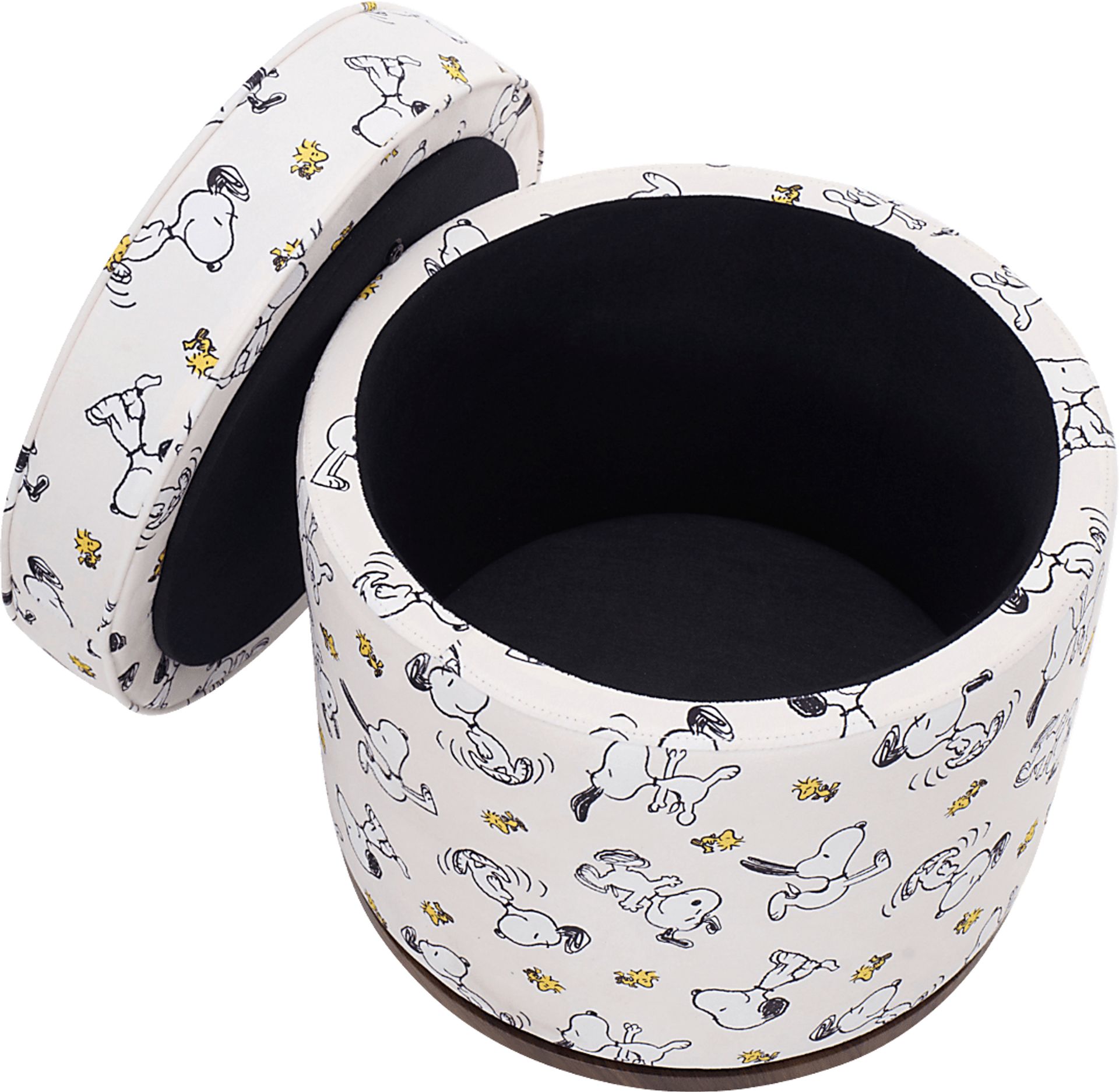 Kids Snoopy Ivory Vanity Storage Ottoman - Image 2