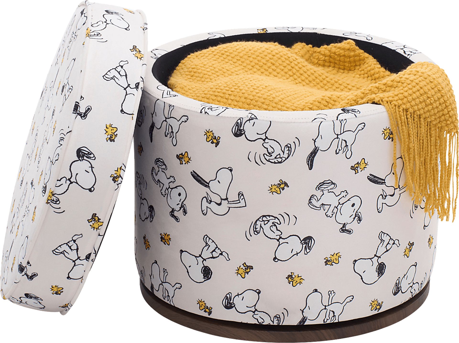 Kids Snoopy Ivory Vanity Storage Ottoman - Image 5
