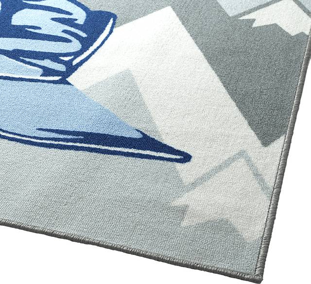 Kids Snowboard Adventures Blue 7' x 9' Rug - Thumbnail - Image 3