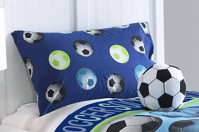 Kids Soccer Dreams Blue Twin Comforter Set - Thumbnail - Image 2