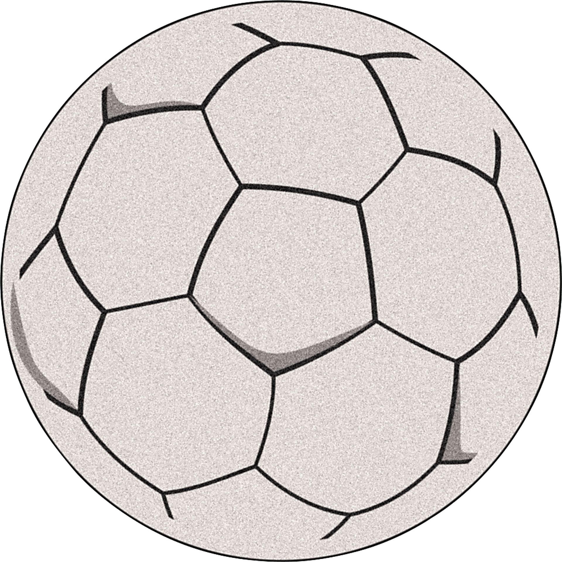 Kids Soccer Fever White 27 in. Round Rug - Image 1