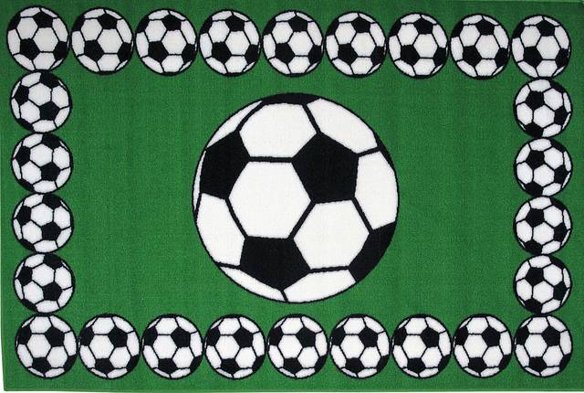 Kids Soccer Gametime Green 3'2 x 4'8 Rug - Thumbnail - Image 1