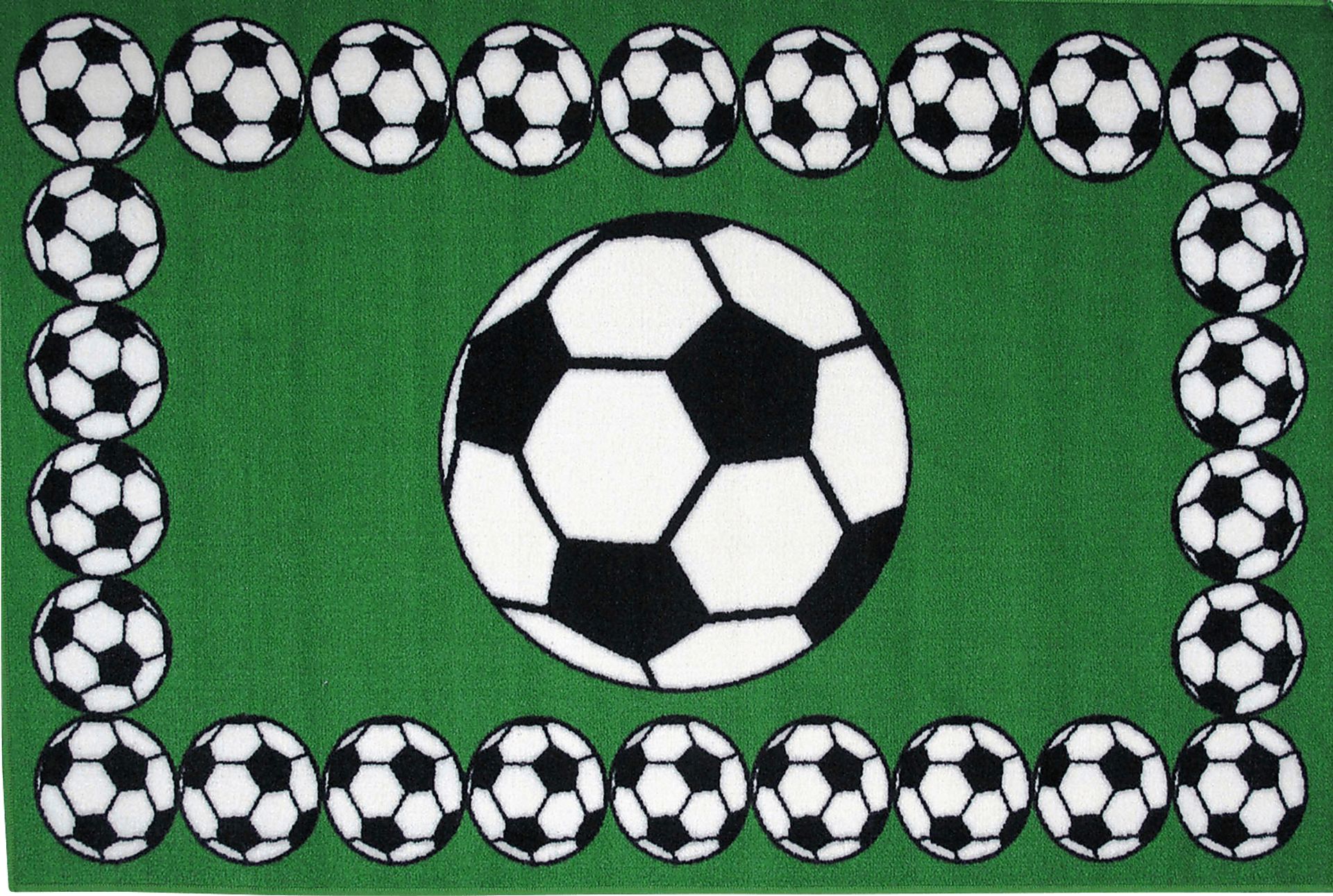 Kids Soccer Gametime Green 3'2 x 4'8 Rug - Image 1