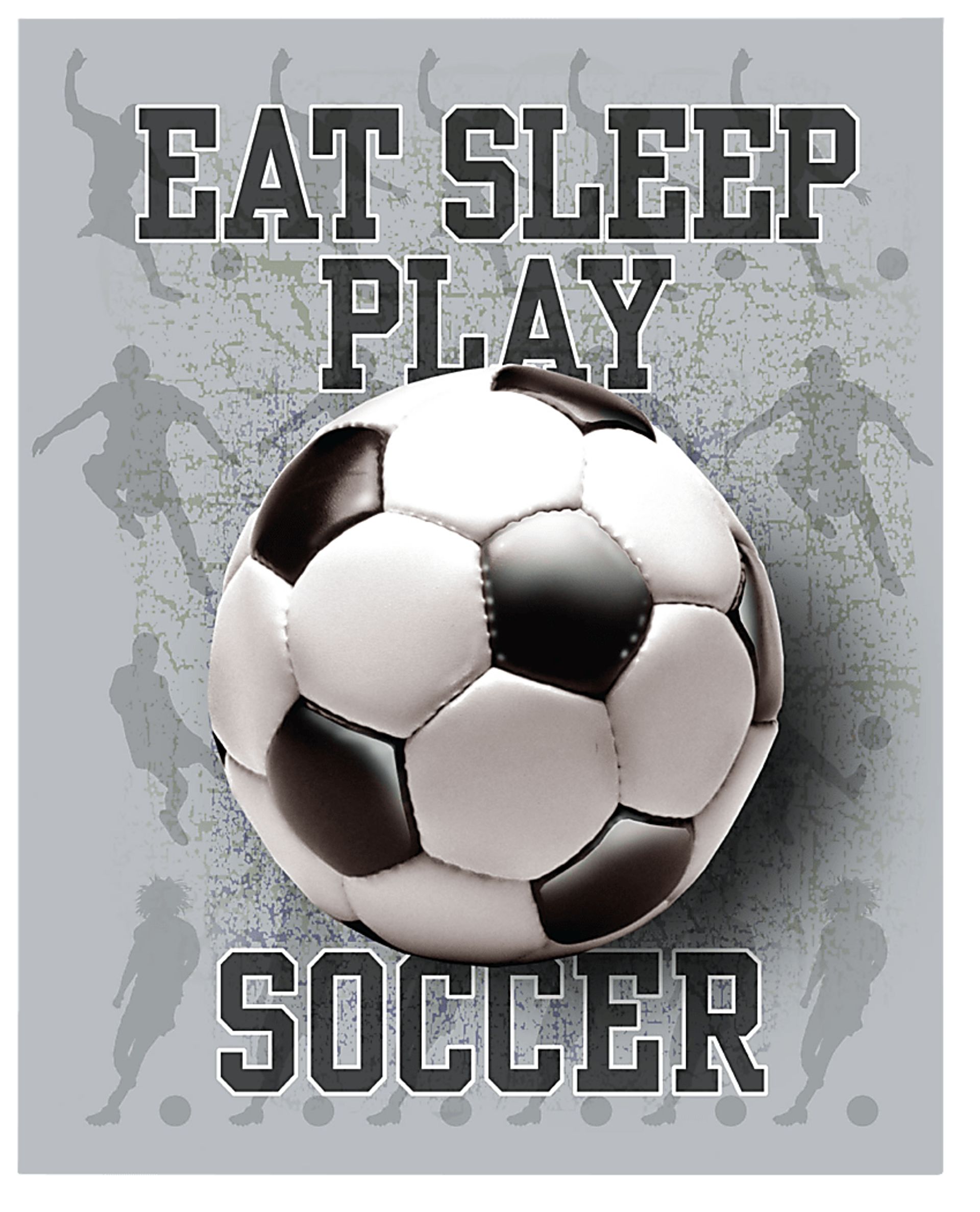 Kids Soccer Rave Gray Artwork - Image 1