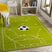Kids Soccer Tactic Lime 7' x 9'  Rug