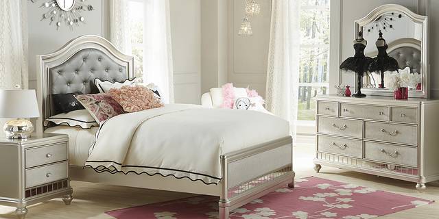 Kids Petit Paris Champagne 3 Pc Full Panel Bed - Thumbnail - Image 3