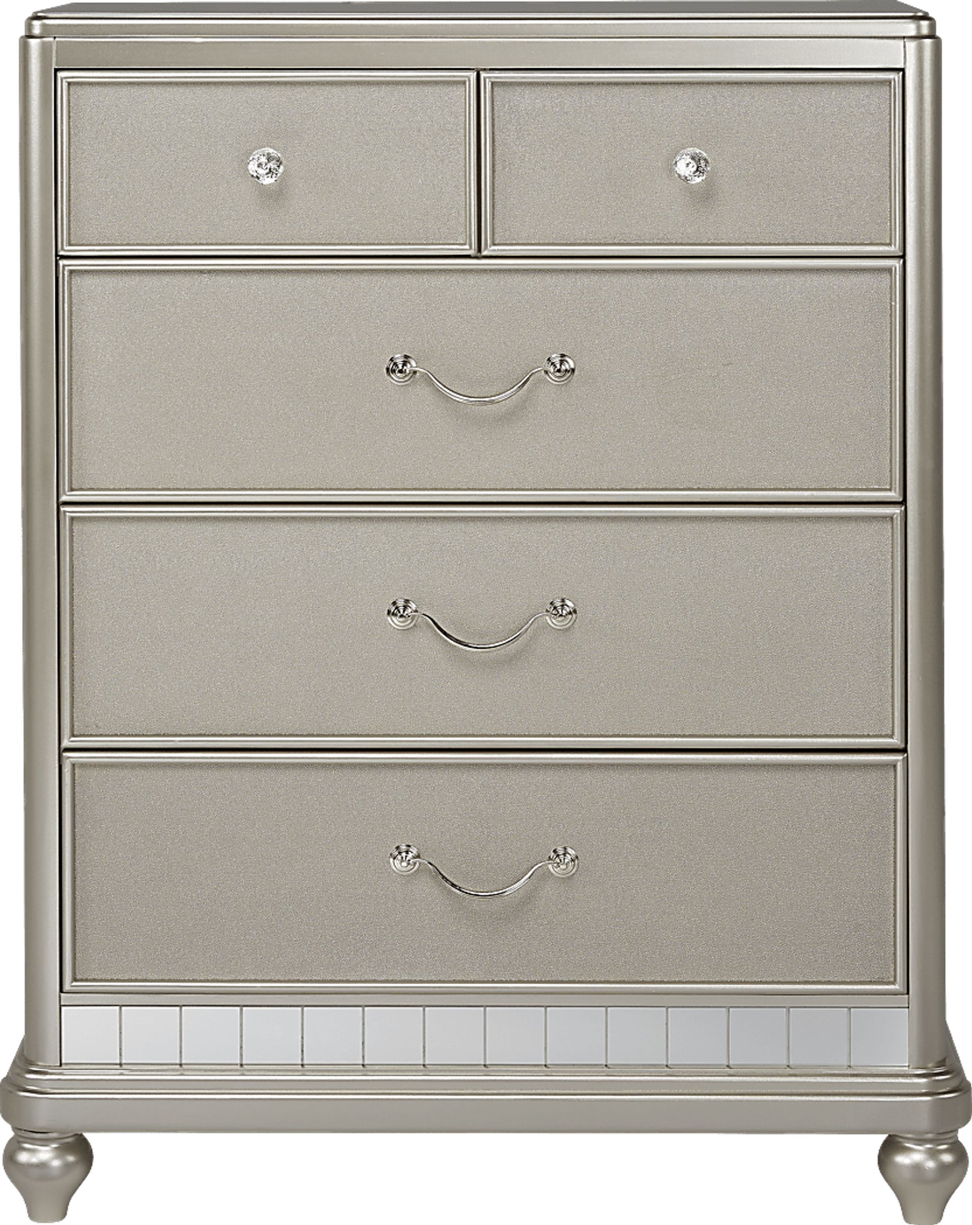 Kids Petit Paris Silver 5 Pc Full Panel Bedroom - Image 6