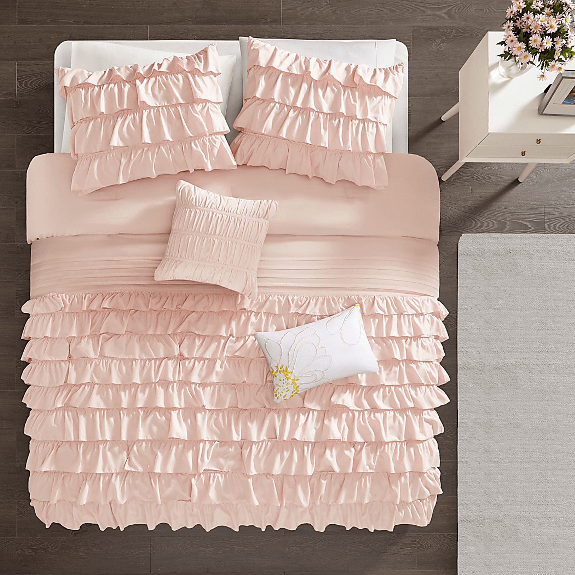 Kids Soft Waterfall Blush Full/Queen Comforter Set - Image 3